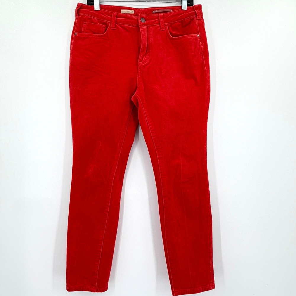 Pilcro and the Letterpress Red High Rise Skinny Corduroy Pants Size 31